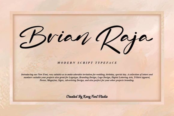 Brian Raja Font for Branding Projects