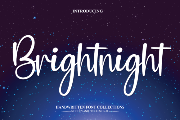 Brightnight Font: A Sweet Script for Editorial Design