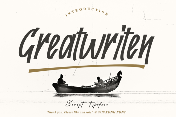 Greatwriten Font: A Playful Typeface for Creative Businesses