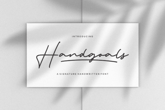 Handgoals Font: A Signature Script for Creative Product Makers
