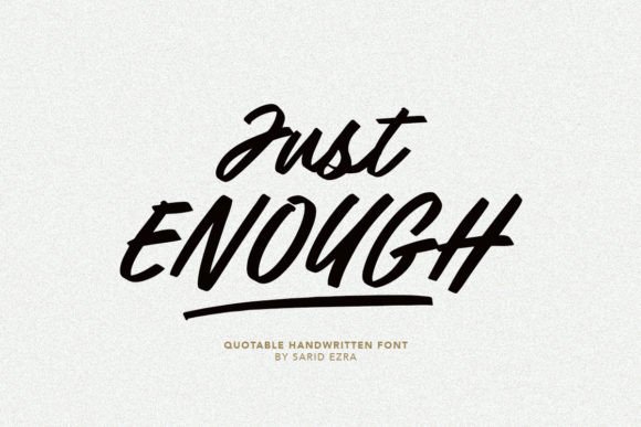 Just Enough Font for Editorial Design
