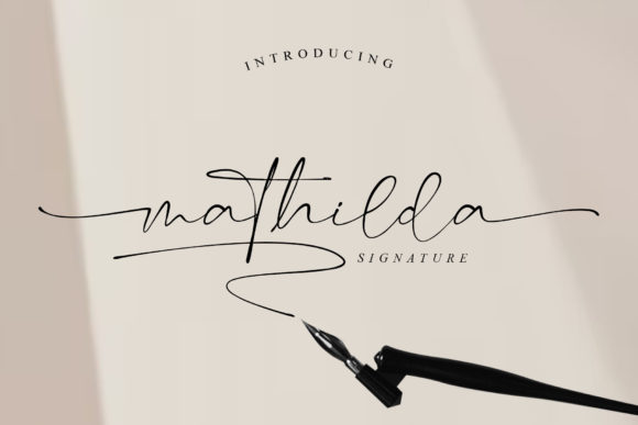 Mathilda Signature Font for Handmade Creations