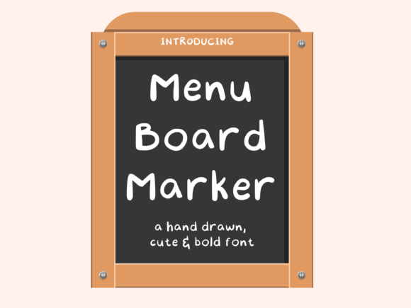 Menu Board Marker Font for Creative Projects