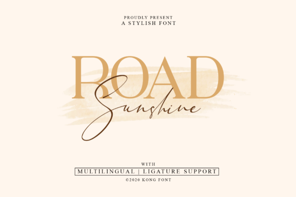 Road Sunshine Font for Creative Makers and Designers