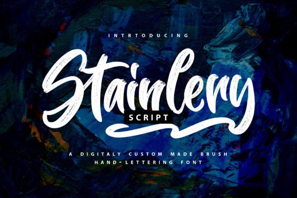 Stainlery Font: A Calligraphy-Style Typeface for Editorial Design